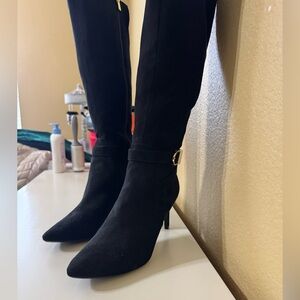 Calvin Klein Black Heeled Boots